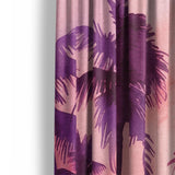 Sunset Palms Pink & Purple Mockup Curtain Detail