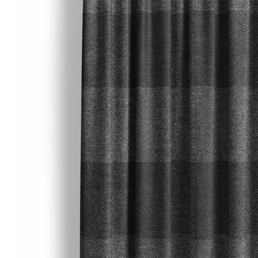 Buffalo Plaid Charcoal Black Mockup Curtain Detail
