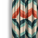 Jasper Blue & Red Mockup Curtain Detail