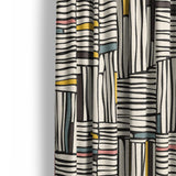 Atticus Multicolor Crosshatch Mockup Curtain Detail