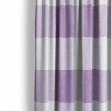 Buffalo Plaid Lilac Mockup Curtain Detail