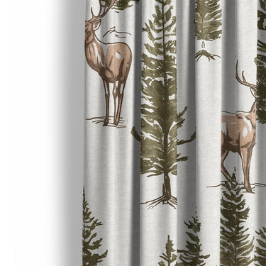 Forest Deer Mockup Curtain Detail