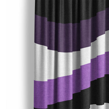 Sinuous Purple Monochrome Mockup Curtain Detail