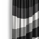 Sinuous Grey Monochrome Mockup Curtain Detail