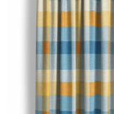 Monroe Plaid Blue & Yellow Mockup Curtain Detail