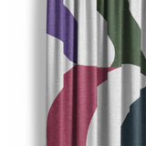 Twyla Checkered Multicolor Mockup Curtain Detail