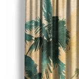 Sunset Palms Green & Orange Mockup Curtain Detail