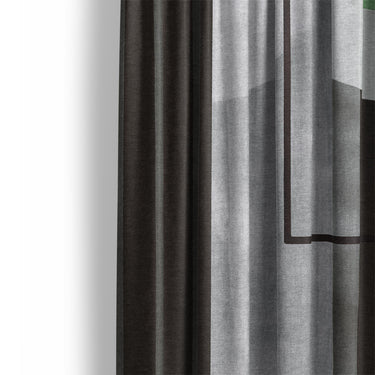 Gordian Dark Green Mockup Curtain Detail