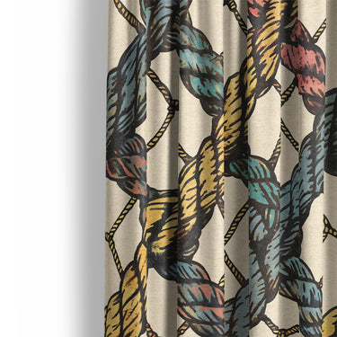 Naval Rope Multicolor Mockup Curtain Detail