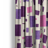 Geometric Confetti Purple & Pink Mockup Curtain Detail