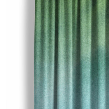 Micah Watercolor Blue & Green Mockup Curtain Detail