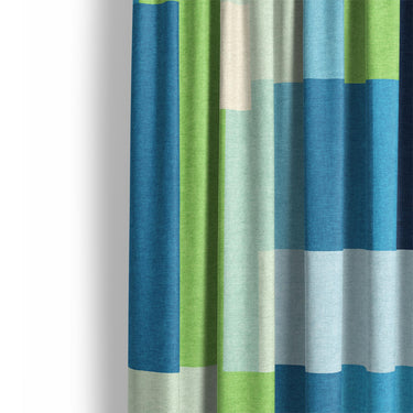 Henry Blue & Green Mockup Curtain Detail