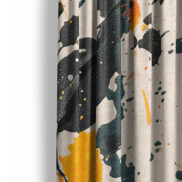 Jason Dark Teal & Orange Mockup Curtain Detail