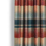 Monaghan Plaid Blue & Red Mockup Curtain Detail