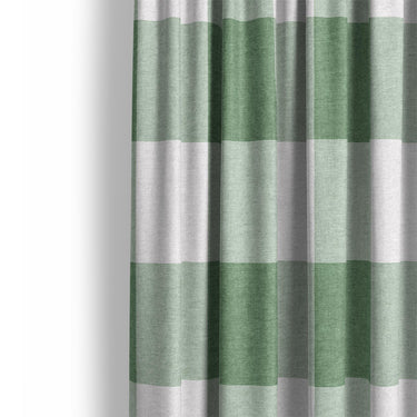 Buffalo Plaid Kelly Green Mockup Curtain Detail
