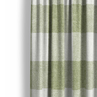 Buffalo Plaid Light Sage Mockup Curtain Detail