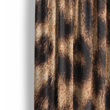 Cheetah Hide Print Mockup Curtain Detail
