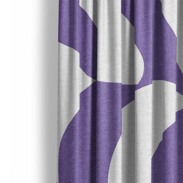Twyla Checkered Periwinkle Mockup Curtain Detail