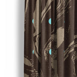 Acid Burn Brown & Carolina Blue Mockup Curtain Detail
