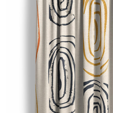 Horatio Ivory & Orange Mockup Curtain Detail