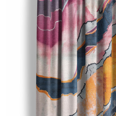 Helga Blue & Purple Mockup Curtain Detail