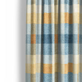 Monroe Plaid Blue & Yellow Mockup Curtain Detail