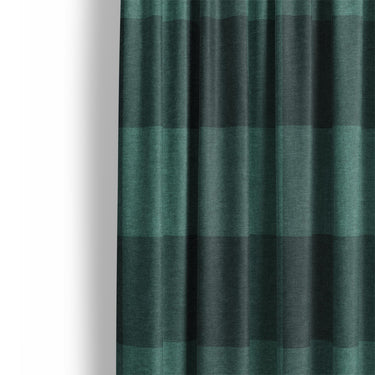 Buffalo Plaid Deep Teal Mockup Curtain Detail