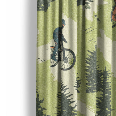 Mountain Bike Park Mockup Curtain Detail