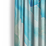 Zephyr Watercolor Azure Blue Mockup Curtain Detail