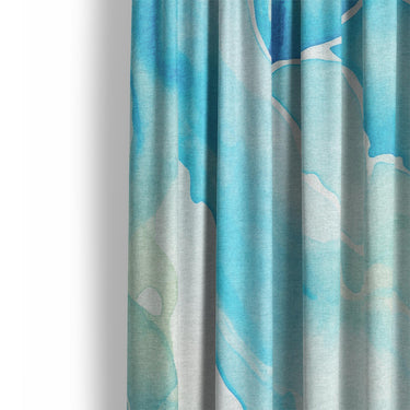 Zephyr Watercolor Azure Blue Mockup Curtain Detail
