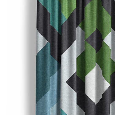 Sonora Blue & Green Mockup Curtain Detail