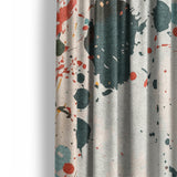Colin Paint Splatter Multicolor Mockup Curtain Detail