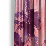 Sunset Palms Pink & Purple Mockup Curtain Detail