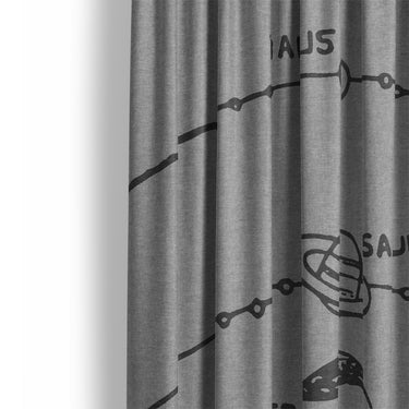 Solar System Grey & Black Mockup Curtain Detail