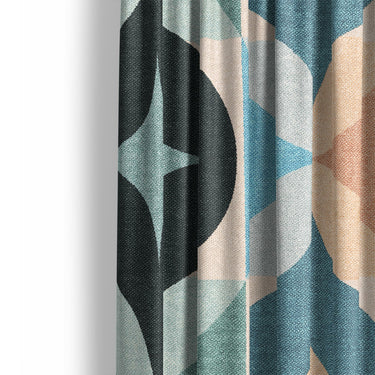Maxine Seafoam & Peach Mockup Curtain Detail