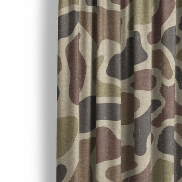 Duck Camo Brown Mockup Curtain Detail