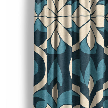 Mattheo Blue & Ivory Mockup Curtain Detail