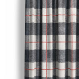 Wallace Plaid Navy & Red Mockup Curtain Detail