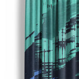 Tethys Navy & Seafoam Mockup Curtain Detail