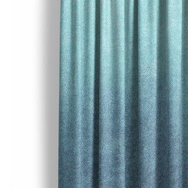 Kieran Watercolor Teal Ombre Mockup Curtain Detail