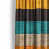 Brush Stripes Multicolor Mockup Curtain Detail