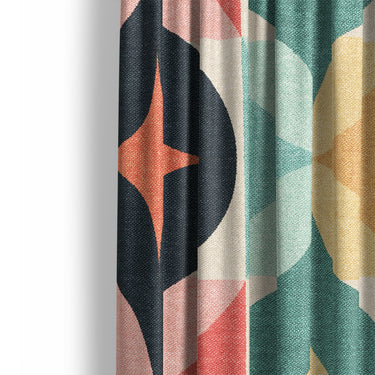 Maxine Multicolor Mockup Curtain Detail
