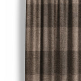 Buffalo Plaid Dark Cedar Brown Mockup Curtain Detail