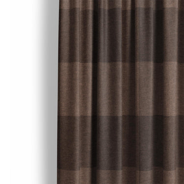 Buffalo Plaid Hickory Brown Mockup Curtain Detail