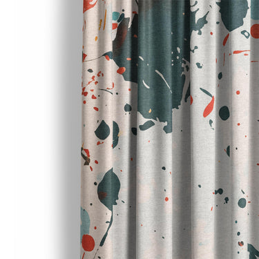 Colin Paint Splatter Multicolor Mockup Curtain Detail