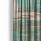 Jörgan Teal & Taupe Mockup Curtain Detail