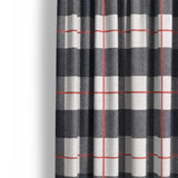 Wallace Plaid Navy & Red Mockup Curtain Detail