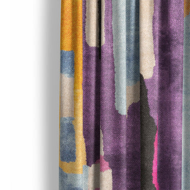 Raheem Orange & Purple Mockup Curtain Detail