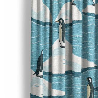 Arctic Penguins Mockup Curtain Detail