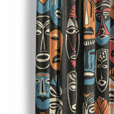 Tribal Masks Mockup Curtain Detail